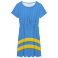 thumbnail image 3 of Flag of Aruba Dress Summer Street Style Dresses Female Short Sleeve Printed Sundress, 3 of 7