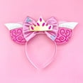 thumbnail image 5 of Accesorios para el cabello de Mickey Mouse Rapunzel para mujer, diademas con orejas de flor para el sol, lazo de lentejuelas para niños, diademas de camaleón enredadas, 5 of 5