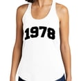 thumbnail image 2 of 1978 College Style Tank Top Fitted Racerback Women's X-Small Heather Grey, 2 of 5