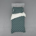 thumbnail image 1 of Ambesonne Blue Bedding Set 3 Pcs, Vintage Fish Flake Seem, Twin XL, Dark Blue and White, 1 of 3