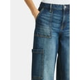 thumbnail image 4 of No Boundaries Wide Leg Cargo Pants, 31.5'' Inseam, Women's and Women's Plus Sizes XXS-4X, 4 of 5