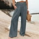 thumbnail image 1 of WILLBEST Pantalones Casuales elegantes para Mujer, Pantalones Palazzo de Verano de Pierna Ancha, Pantalones de Playa Holgados de Cintura Alta con Bolsillo para Uso Diario Chica, 1 of 4