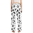 thumbnail image 3 of Dailycode Women's Pajama Pants Wide Leg Lounge Pj Bottoms With Pockets Cartoon Doodle, 3 of 7