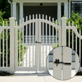 thumbnail image 4 of POINTERTECK Gate Latch Self Locking Heavy Duty Gate Catch Weather Resistant Security Door Lock Automatic Gravity Lever Door Latch with Screws for Garden Gate Fence Gate Wood Gate, 4 of 8