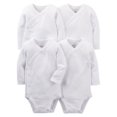 thumbnail image 1 of Bodysuit Simple Joys by Carter's White Preemie (paquete de 4), 1 of 3