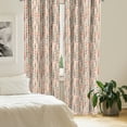 thumbnail image 2 of Ambesonne Geometric Curtains, Vintage Oval Pattern, Pair of 28"x84", Orange Peach Red, 2 of 5