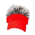 thumbnail image 4 of Sombrero de pelo para hombres novedoso sombrero de béisbol único para regalos de cosplay al aire libre hombres mujeres Gris, 4 of 8