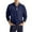 Navy, variant on KeShDi Men's T-Shirts Men's Solid Color Sport Shirt with Zip-Up Lapel Long Sleeve Lapel Top/Shirt Gray 2X