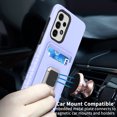 thumbnail image 5 of CoverON For Samsung Galaxy A33 5G Case, KickStand Ring Credit Card slot Rugged Phone Cover Magnetic holder, Lavender, 5 of 9