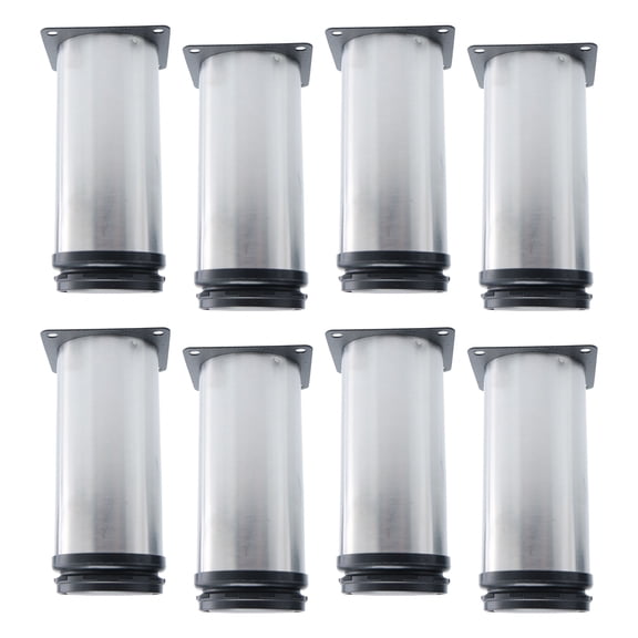 Uxcell 5'' Furniture Legs Worktop Shelves Feet Replacement Height Adjustable Stainless Steel Silver Tone 8pcs
