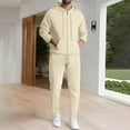 thumbnail image 2 of Dovford Men's 2 Piece Tracksuit Set Polo Athletic Sweatsuit Quarter Zip Jogging Long Sleeve Casual Sports Outfits, 2 of 5