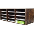 thumbnail image 2 of Wood Desktop Literature Organizer Adjustable File Sorter Mail Center Magazine Holder Paper Storage Cabinet Classroom Keepers Mailbox  Layers and Columns)  Antique, 2 of 6