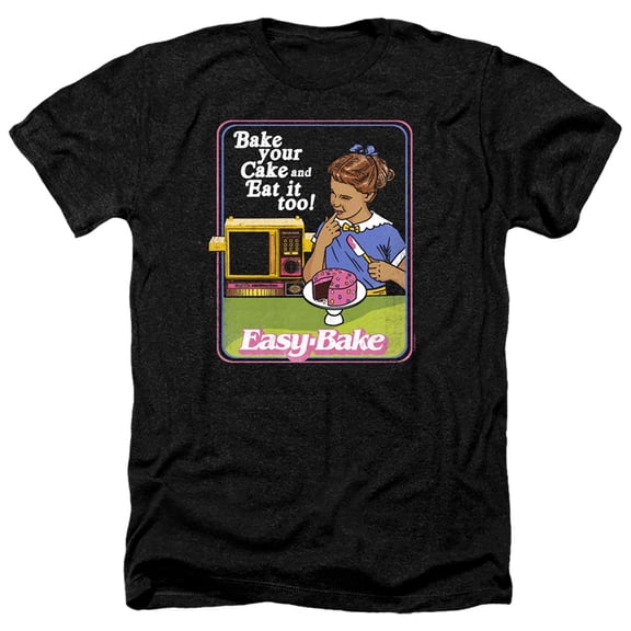 Easy Bake Oven Bake Your Cake Adult Heather T-Shirt Black
