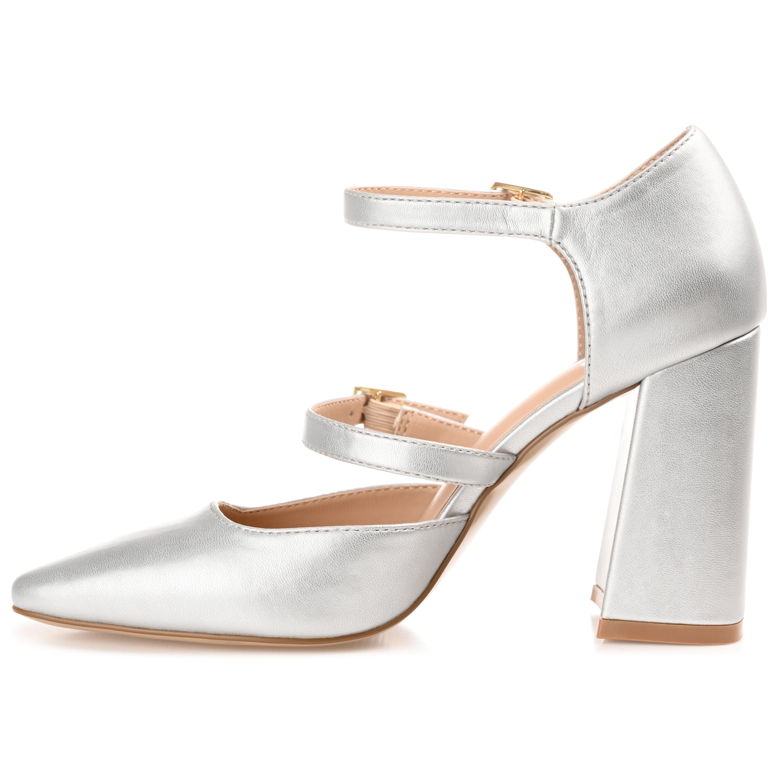 Journee Womens Isadorah Mary Jane Mid Block Heel Square Toe Pumps, Widths Available
