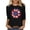 Black B, variant on Womens 250 Anniversary Usa Shirt Crewneck 3/4 Length Sleeve Womens Tops Plus Size Fashion Work Blouse Black C XXL