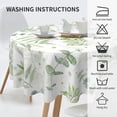 thumbnail image 5 of Spring Leaf Tablecloth Round 60 Inch Watercolor Sage Green Eucalyptus Botanical Floral Print Decorative Table Cloth Table Cover with Waterproof Wrinkle Resistant Fabric for Home Kitchen Dining Patio, 5 of 6
