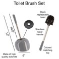 thumbnail image 3 of PISE Freestanding Grey Toilet Brush and Holder Set, 3 of 5
