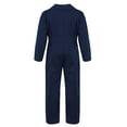 thumbnail image 2 of ranrann Kids Boys Long Sleeve Cargo Coverall Bodysuit Girls Tricot Taping Full Zip Solid Color Dark Blue 16, 2 of 5