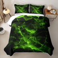 thumbnail image 2 of Homewish Green Wild Lighting Twin Quilt Set,Geometric Abstract Twin Coverlet Set,2 Pieces, 2 of 7