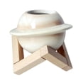 thumbnail image 2 of Florero pequeño Perfecl Adornos beige Cerámica y madera 12 cm x 12,5 cm, 2 of 7