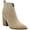 Medium Natural, variant on Marc Fisher Womens Maree Suede Stretch Ankle Boots