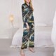 thumbnail image 3 of Balery Astronaut Soccer Field Conjunto de Pijama con Estampado para Mujer, Conjunto de Dos Piezas con Manga Larga, Ropa de Dormir Suave con Bolsillos, Pijamas Cómodos-Small, 3 of 7