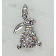 thumbnail image 2 of Faship AB Rhinestone Crystal Bunny Rabbit Pin Brooch for Easter, 2 of 4