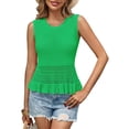 thumbnail image 2 of Sleeveless Women Crochet Casual Knit Tank Tops Sweater Vest, 2 of 7