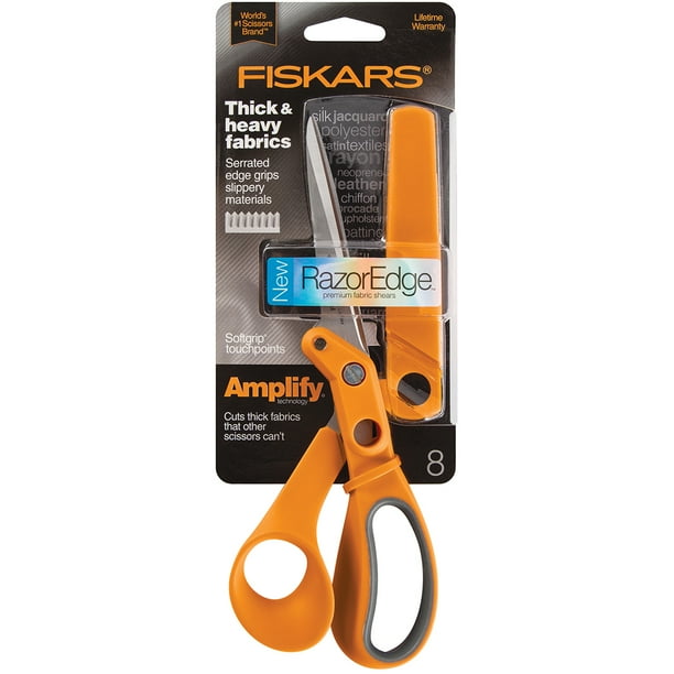 Fiskars Amplify Softgrip Serrated Sewing Scissors 8"