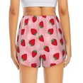thumbnail image 3 of Picia Strawberry Pattern Women's 2 in 1 Athletic Running Shorts High Waisted Workout Casual Gym Sweat Shorts with Comfy Liner Zipper Pockets-Small, 3 of 9