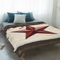thumbnail image 4 of Texas Star Red Blanket Soft Cozy Warm Throw Blanket for Couch, Plush Fuzzy Flannel Fleece Blankets for Sofa, Farmhouse Berry Wooden Vintage Bed Blankets Lightweight Gifts for Women, 30"x40", 4 of 9