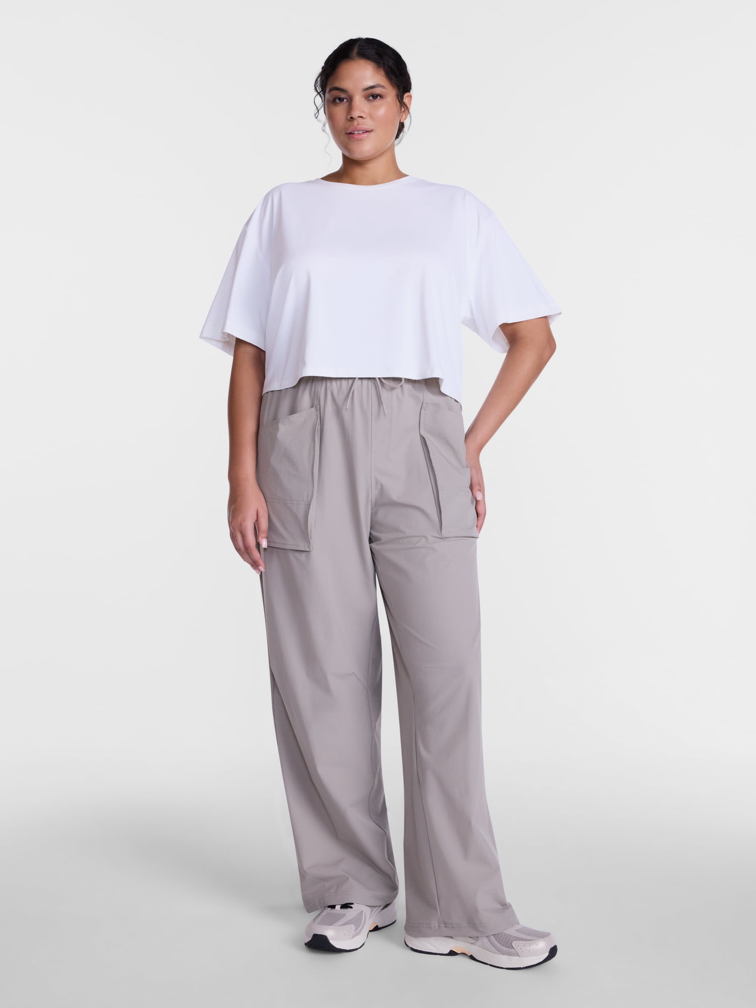 Avia Women's Exposed Pocket Ripstop Utility Pants, 30" Inseam, Sizes XS-XXXL