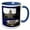 Blue/White, variant on 3drose, State Capital and Governors Mansion of Kentucky, 11oz Two-tone Red Mug