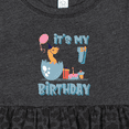 thumbnail image 4 of Inktastic Hatching Dinosaur 1st Birthday Girls Baby Dress, 4 of 5
