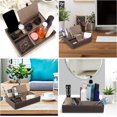 thumbnail image 4 of Leather Valet Tray, Bedside Table, Organiser Box for Desk or Dresser,Storage Case（brown）, 4 of 5