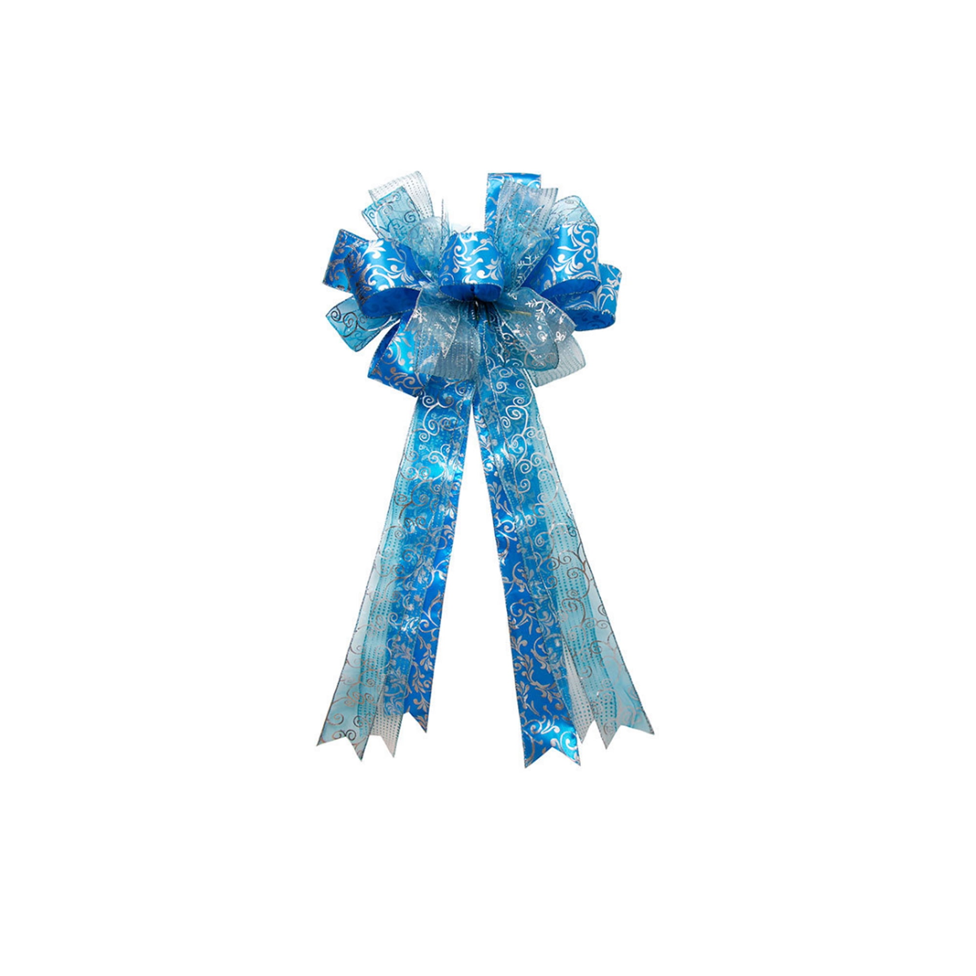 Details about   Glitter Ribbon Bows Xmas Decor LED Light Bowknot Tree Party Ornament Handmade