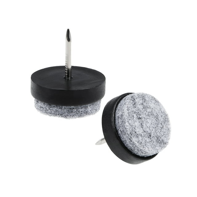 Almohadillas de fieltro para muebles, protectores de patas de silla y mesa, 22 mm de diámetro, negras, 16 piezas
