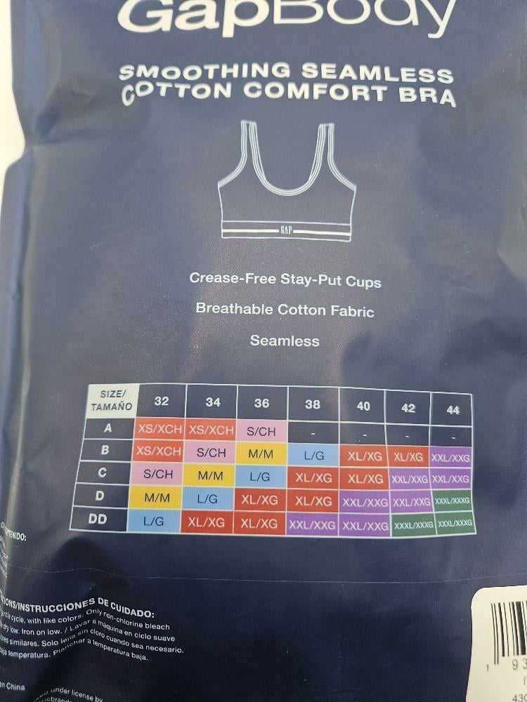 GapBody Women's 2-Pack Seamless Cotton Comfort Bra Small