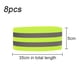 thumbnail image 2 of Muñequeras reflectantes Tobilleras (8 bandas/4 pares) | Accesorios de alta visibilidad y seguridad para correr/andar en bicicleta/caminar, 2 of 5
