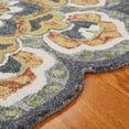 thumbnail image 5 of Ox Bay Eva 6' Round Gray/Yellow Floral Medallion Indoor Area Rug, 5 of 8
