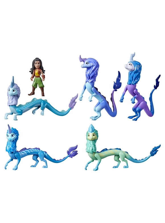 Disney's Raya and the Last Dragon Sisu Family Pack, Includes 5 Dragon Toys and Raya Doll