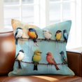 thumbnail image 2 of Abstract Birds Throw Pillow Cover Singing Birds Cotton Linen Cushion Cover Throw Pillow Case with Invisible Zipper for Couch Sofa Bed Chair Car 24x24 Inch, 2 of 14