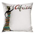 thumbnail image 1 of RYLABLUE Woman Silhouette and Title Doodle Freehand Lettering Girl Throw Pillowcase Cushion Case Cover, 1 of 1
