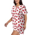 thumbnail image 5 of Sigee Cartoon Strawberry for Sleepwear Casual Pjs with Pockets Women's Pajamas Sets Shorts 2 Piece Short Sleeve Lounge Sets X-Large, 5 of 9