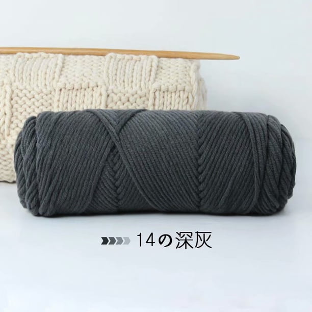 Xiao Hua Hilo de lana para tejer y hacer crochet: hilo premium teñido a mano, suave y duradero, Hometown Yarn, 500 g, gris oscuro.