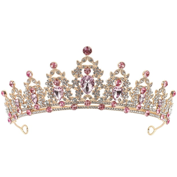 KAKOWELY Tiaras de boda con diamantes de imitación, corona nupcial con diamantes de imitación, corona para mujer y niña, tiara para fiesta