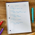 thumbnail image 3 of Pen+Gear Wide Ruled 1-Subject Notebook, 8" x 10.5", Blue, 70 Sheets, 3 of 5