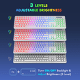 thumbnail image 5 of Wagpak Wireless Keyboard and Mouse Combo RGB Backlit Rechargeable 2.4GHz Quiet 108 Keys Keyboard-Cloud White, 5 of 9