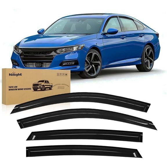 Nilight Window Rain Guards for Honda Accord 2018-2023, Out-Channel Window Visors Vent Wind Deflectors-4PCS