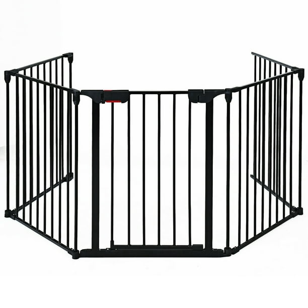 Costway New Fireplace Fence Baby Safety Fence Hearth Gate BBQ Metal